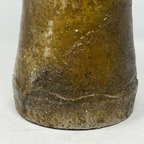 Ironstone Vase Hand Thrown Pottery Double Handle Unmarked 10.25" Tall - Picture 6 of 16